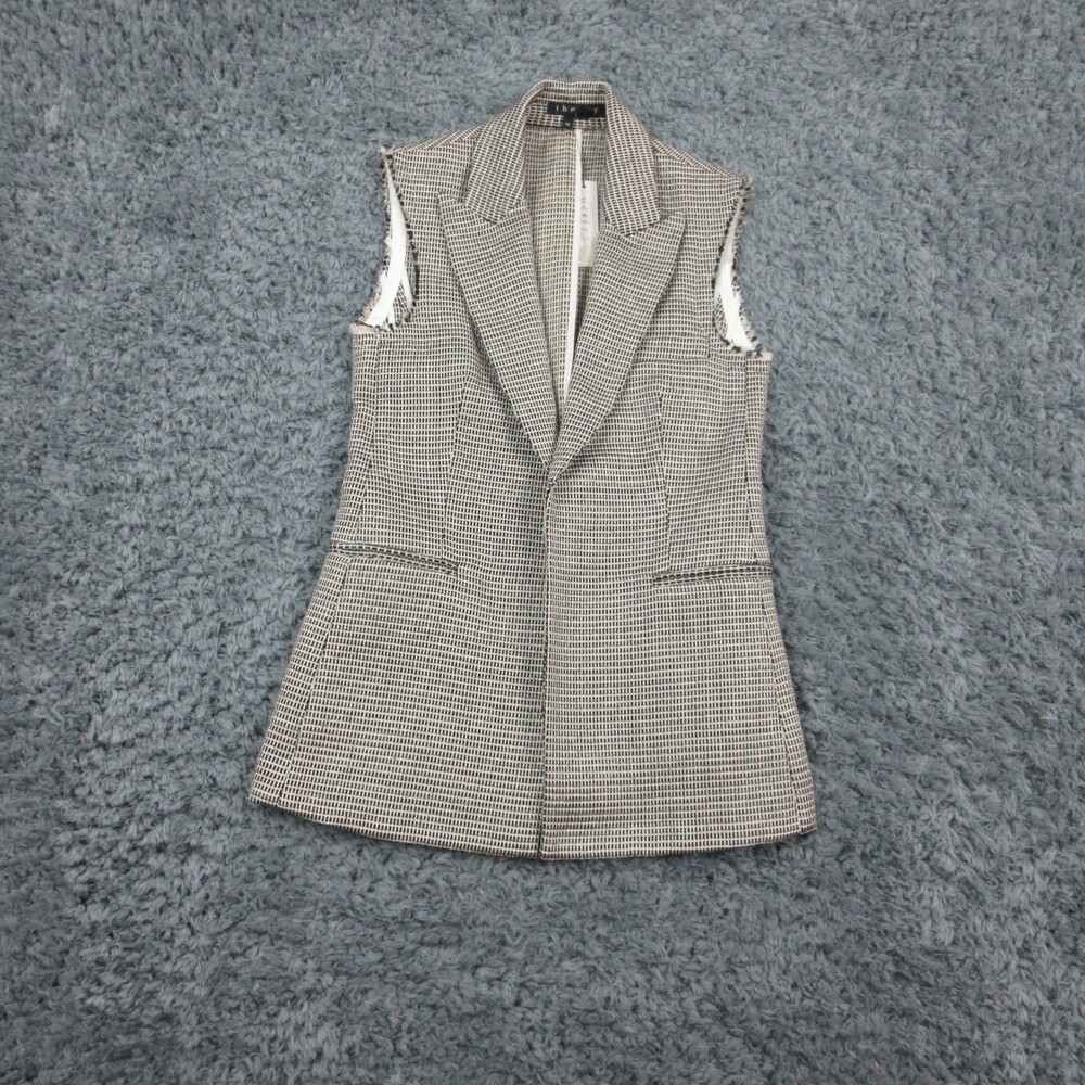 Theory Blazer Womens 00 Eldora Guided Sleeveless Vest Jacket Made in USA NWT
